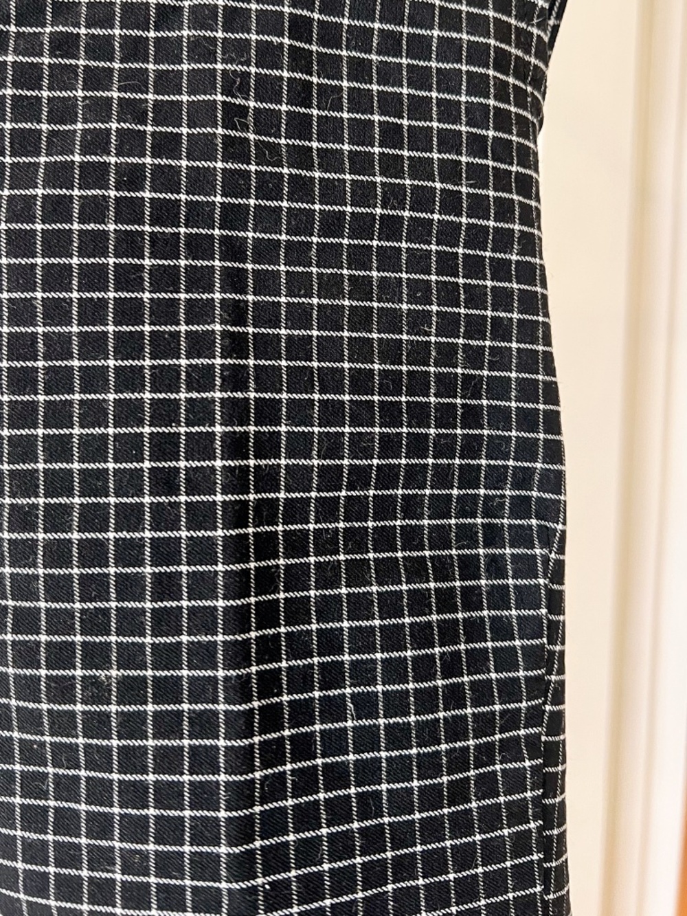 Garage Black Gingham Cropped Tank Top | Y2K Minimalist Strappy Open Back | Small - Picture 4 of 6